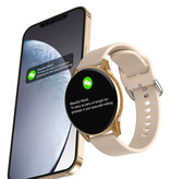 Lige Smartwatch con cardiofrequenzimetro e misuratore di ossigeno - Fitness Sport Activity Tracker Watch - Cinturino in silicone color oro