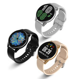 Lige Smartwatch con monitor cardíaco y medidor de oxígeno - Fitness Sport Activity Tracker Watch - Correa de malla dorada