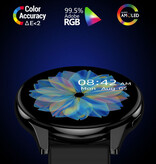 Lige Smartwatch con monitor cardíaco y medidor de oxígeno - Fitness Sport Activity Tracker Watch - Correa de malla plateada