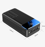 MKEPA Banque d'alimentation 100 000 mAh avec 3 ports de charge - Lampe de poche intégrée - Chargeur de batterie externe Blanc