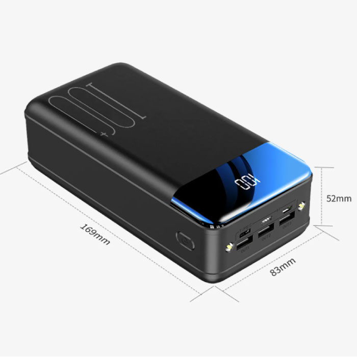 Power Bank 50000mAh Con Ricarica Rapida 22,5W – 5 Uscite, Torcia LED, Custodia Impermeabile Inclusa