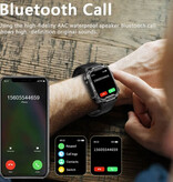 Melanda Zewnętrzny smartwatch MK66 – Wyświetlacz 1,85” – Zegarek z funkcją śledzenia aktywności, czarny