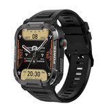 Melanda MK66 Outdoor-Smartwatch – 1,85-Zoll-Display – Aktivitätstracker-Uhr Schwarz