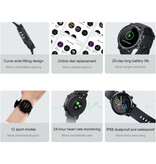 Haylou RT LS05S Smartwatch - Heart and Sleep Monitor - Sport Activity Tracker Watch - Silicone Strap Black