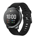 Haylou Solar LS05 Smartwatch - Monitor pracy serca i snu - Zegarek z monitorem aktywności sportowej - Pasek silikonowy Czarny