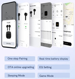 QCY Bezprzewodowe słuchawki douszne T13 ANC - słuchawki douszne Bluetooth 5.3 - słuchawki douszne czarne