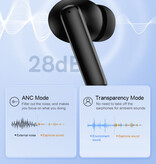 QCY Auriculares inalámbricos T13 ANC - Auriculares Bluetooth 5.3 - Auriculares Auriculares Blanco