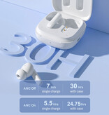 QCY Écouteurs sans fil T13 ANC - Écouteurs Bluetooth 5.3 - Écouteurs Écouteurs Blanc