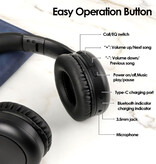 Siindoo Casque sans fil JH-926B avec microphone - Casque HiFi stéréo Bluetooth 5.1 Noir