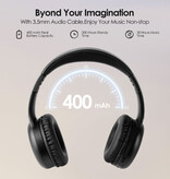 Siindoo JH-926B Bezprzewodowe słuchawki z mikrofonem – zestaw słuchawkowy stereo HiFi Bluetooth 5.1, czarny