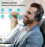 Siindoo ANC918B Casque sans Fil avec Microphone - Casque HiFi Stéréo Bluetooth 5.1 Noir