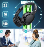 Siindoo ANC918B Wireless Headphones with Microphone - HiFi Stereo Bluetooth 5.1 Headset Black