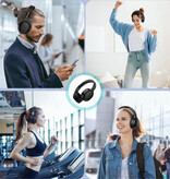 Siindoo ANC918B Bezprzewodowe słuchawki z mikrofonem – zestaw słuchawkowy stereo HiFi Bluetooth 5.1, czarny