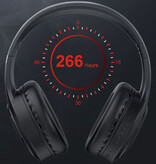 Siindoo JH919 Bezprzewodowe słuchawki z mikrofonem – zestaw słuchawkowy stereo HiFi Bluetooth 5.1, czarny