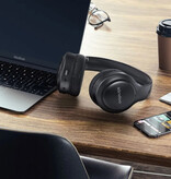 Siindoo JH919 Kabellose Kopfhörer mit Mikrofon – HiFi-Stereo-Bluetooth 5.1-Headset, Schwarz