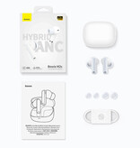Baseus Auricolari Wireless Bowie M2s - Auricolari HiFi ANC/ENC TWS Bluetooth 5.3 Bianco - Copy