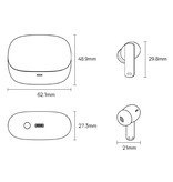 Baseus Bezprzewodowe słuchawki Bowie M2s - słuchawki HiFi ANC/ENC TWS Bluetooth 5.3 białe - Copy