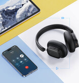 Baseus H1 Hybrid Wireless Kopfhörer mit Mikrofon – Bluetooth 5.2 Wireless Headset Weiß - Copy