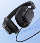 Baseus H1 Hybrid Wireless Kopfhörer mit Mikrofon – Bluetooth 5.2 Wireless Headset Weiß - Copy