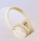 Baseus H1 Hybrid Wireless Headphones with Microphone - Bluetooth 5.2 Wireless Headset White - Copy