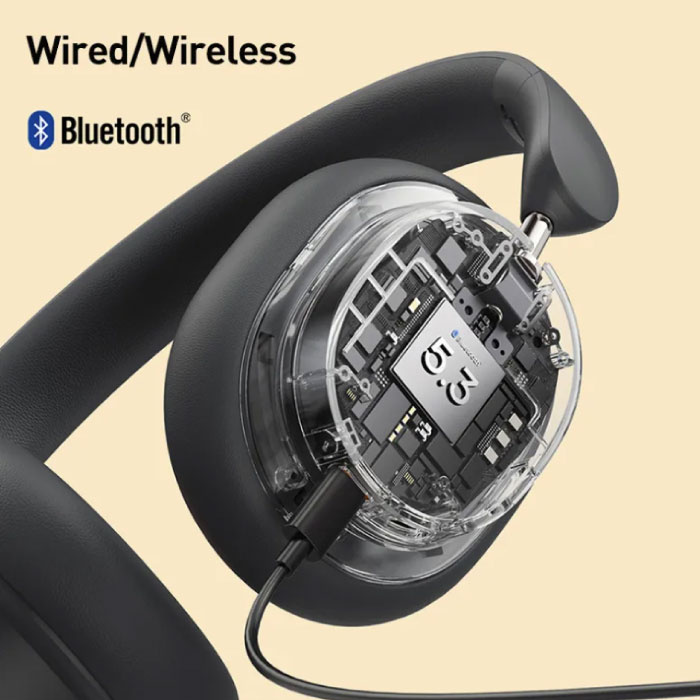 Baseus Casque sans fil Bowie D05 - Casque supra-auriculaire HiFi Bluetooth 5.3 Blanc