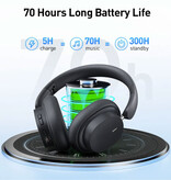 Baseus Auriculares inalámbricos Bowie D05 - Auriculares supraaurales HiFi Bluetooth 5.3 Rosa