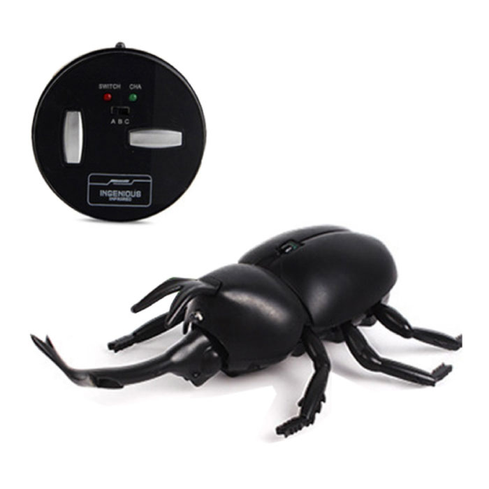 Roboterkäfer mit IR-Fernbedienung – RC-Spielzeug, steuerbares Insekt, Schwarz
