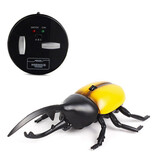 Xiximi Escarabajo robot con control remoto por infrarrojos - Insecto controlable de juguete RC Amarillo