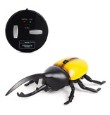 Xiximi Scarabeo robot con telecomando IR - Insetto controllabile giocattolo RC Giallo