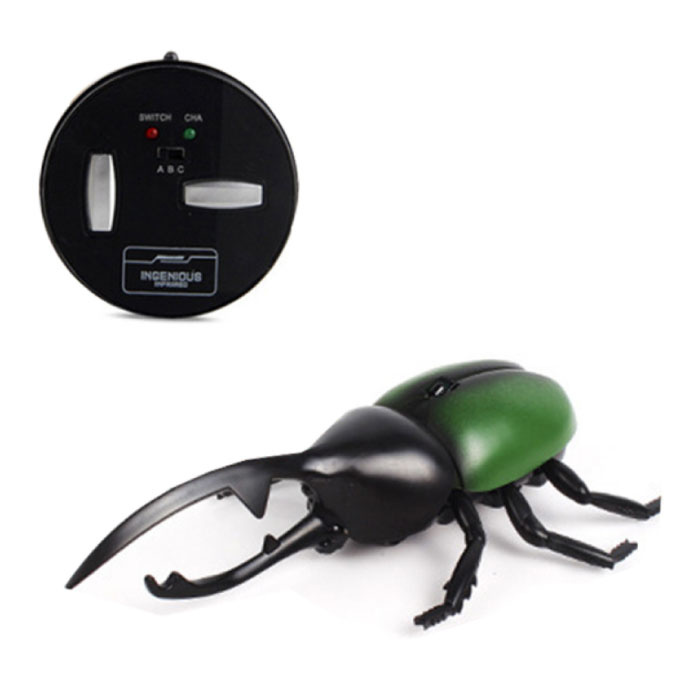 Robot Beetle avec télécommande IR - Jouet RC contrôlable Insecte Vert