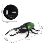 Xiximi Robot Beetle avec télécommande IR - Jouet RC contrôlable Insecte Vert