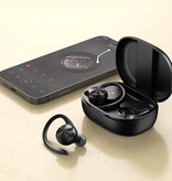 Bupuda Auriculares Inalámbricos Deportivos - Auriculares TWS Bluetooth 5.0 Negro