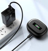 Bupuda Auriculares Inalámbricos Deportivos - Auriculares TWS Bluetooth 5.0 Negro