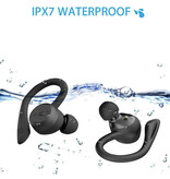 Xiaomi Écouteurs sans fil avec tour d'oreille - Écouteurs de natation IPX7 Bluetooth 5.0 Noir