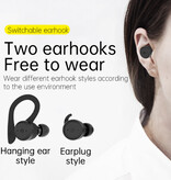 Xiaomi Auriculares inalámbricos con gancho para la oreja - Auriculares de natación IPX7 Auriculares Bluetooth 5.0 Negro