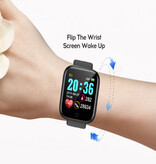 OPUYYM D20 Pro Smartwatch Bracelet en silicone Moniteur de santé / Montre de suivi d'activité Android iOS Noir