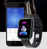 OPUYYM D20 Pro Smartwatch Siliconen Bandje Health Monitor / Activity Tracker Horloge Android iOS Zwart