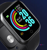 OPUYYM D20 Pro Smartwatch Bracelet en silicone Moniteur de santé / Montre de suivi d'activité Android iOS Argent