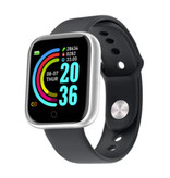 OPUYYM D20 Pro Smartwatch Bracelet en silicone Moniteur de santé / Montre de suivi d'activité Android iOS Argent