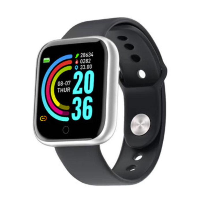 D20 Pro Smartwatch Silikonarmband Gesundheitsmonitor / Aktivitätstracker Uhr Android iOS Silber