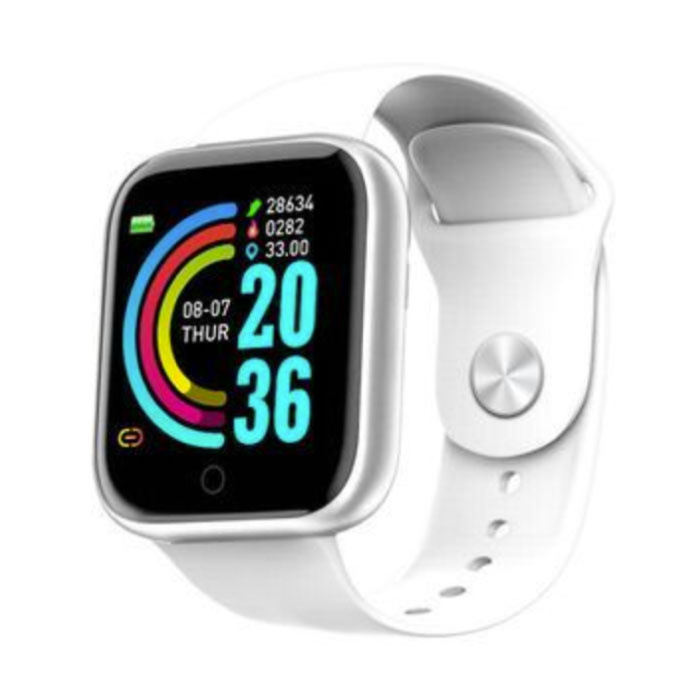 D20 Pro Smartwatch Silicone Strap Health Monitor / Activity Tracker Watch Android iOS White