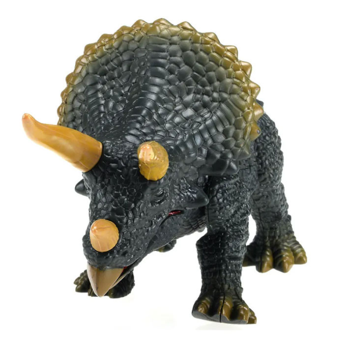 Stuff Certified® RC-Dinosaurier (Triceratops) mit Fernbedienung – steuerbarer Spielzeug-Dino-Roboter