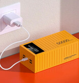 Brand Power Bank 50.000mAh con 4 Puertos de Carga - Pantalla LED - Cargador de Batería 66W Amarillo