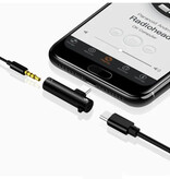 Stuff Certified® USB-C Charger & AUX Splitter - Headphone Audio Splitter Adapter Black