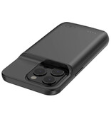 Fraternize iPhone 15 Powercase 4800mAh - Chargeur de boîtier de batterie Powerbank Noir