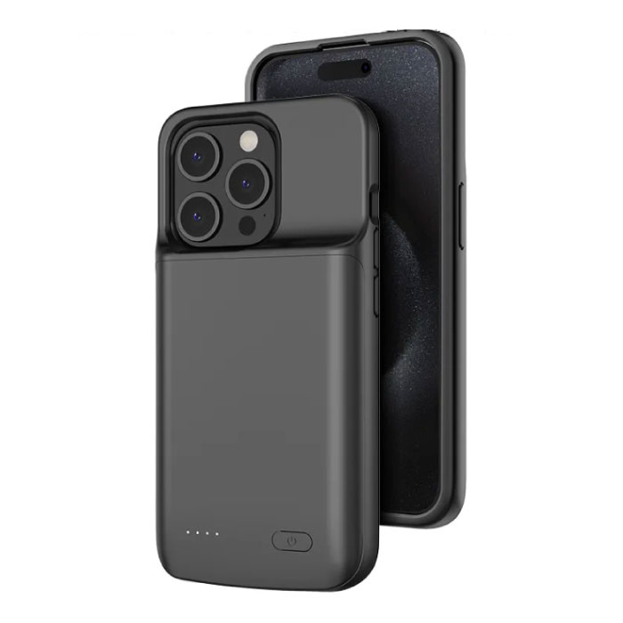 iPhone 15 Pro Powercase 4800mAh - Chargeur de boîtier de batterie Powerbank Noir