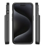 Fraternize Powercase 5000mAh per iPhone 15 Pro Max - Custodia con batteria Powerbank nera