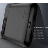 Fraternize iPhone 15 Plus Powercase 5000mAh - Chargeur de boîtier de batterie Powerbank Noir