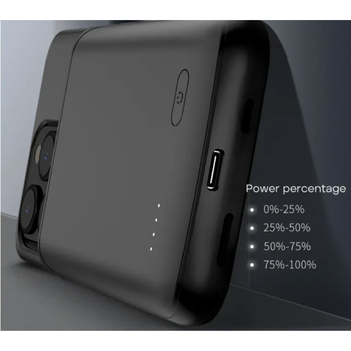 Battery Case Compatible with iPhone 15 Pro Max / 15 Plus and Power Bank -  Black