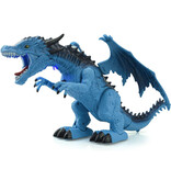 Stuff Certified® Dragon de Glace avec Télécommande - RC 2.4G Jouet Contrôlable Dino Robot Bleu